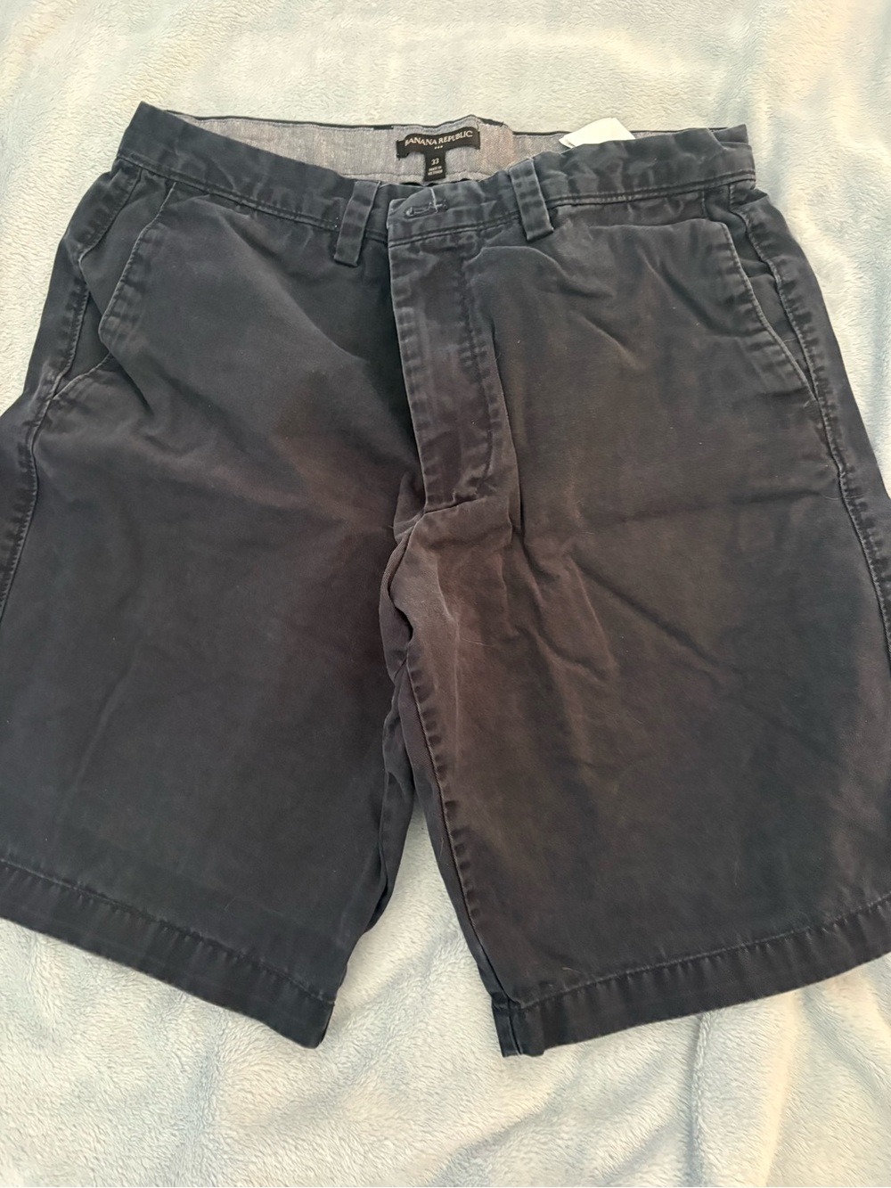 Banana Republic Men's Dark Navy Flat Front Chino Shorts